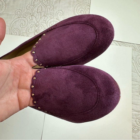 Talbots purple suede studded loafers - Picture 4 of 7